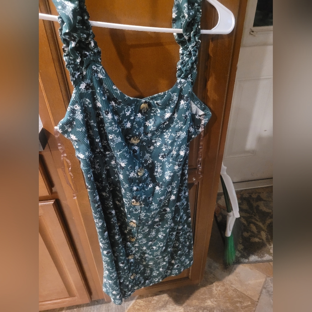 Green Floral dress